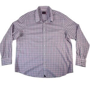 UNTUCKit Dolcetto Wrinkle Free Pink Plaid Long Sleeve Shirt Mens XXL 2XL